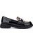 Kadın Deri Siyah Rugan/leopar Loafer Ayakkabı 1065 60-2071 Bn Ayk SK24-25 Syh Rgn/leopar 1