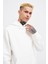 Erkek Basic Diyagonel Ekru Hoodie 2