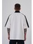 Erkek Reglan Contrast Oversize Ekru Polo Yaka Tişört 3
