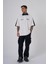 Erkek Reglan Contrast Oversize Ekru Polo Yaka Tişört 4
