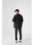 Unisex Relaxed Yıkamalı Basic T-Shirt Antrasit 3