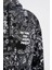 Erkek Paisley Pattern Printed Siyah Hoodie 4