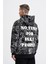 Erkek Paisley Pattern Printed Siyah Hoodie 5