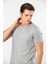 2169 Erkek Modal Pamuk Bisiklet Yaka Kısa Kollu T-Shirt-Gri 3