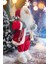 Yılbaşı Süsü Noel Baba Biblo Figür Büyük Boy 45CM -Kayakları, Hediye Çuvalı ve Aksesuarları ile 5