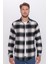 Erkek Slim Fit Dar Kesim Oduncu Kareli Kışlık Gömlek 3