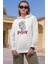 Unisex Pink Yazılı Kapüşonlu Sweatshirt, Oversize Müzisyen Pink Baskılı Hoodie 2