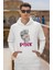 Unisex Pink Yazılı Kapüşonlu Sweatshirt, Oversize Müzisyen Pink Baskılı Hoodie 3