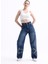 2424 Kadın Yıldız Detaylı Baggy Jeans Kot Denim Pantolon 4