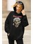 Unisex Skull Iron Maiden Baskılı Kapüşonlu Sweatshirt, Oversize Rock Metal Müzik Baskılı Hoodie 3
