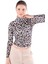 358-1 Leopar Desen Bluz Bej 1