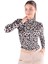 358-1 Leopar Desen Bluz Bej 3