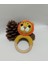 Yenidoğan Aslan Çıngırak Amigurumi Örgü Diş Kaşıyıcı Ham Ahşap Organik Oyuncak Karışık Renkli 2