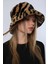 Kadın Peluş Bucket Şapka Rkş-01 Kahve Zebra 5