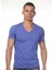 V Yaka Düz Saks Erkek T-Shirt DZN8615 1