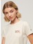 Yuvarlak Yaka Baskılı Ekru Kadın T-Shirt W1011375A 2