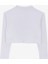 Ekru Kız Çocuk Bisiklet Yaka Oversize Simli Uzun Kollu T-Shirt J4WG-TST7567 2