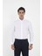 Beyaz Ata Yaka Damatlık Slim Fit Gömlek ( Kol Düğmesi Hediye ) M 1
