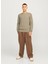 Dik Yaka Fitted Kahve Erkek Kazak 12257771_JJEPERFECT Knıt Crew Neck 1