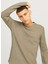 Dik Yaka Fitted Kahve Erkek Kazak 12257771_JJEPERFECT Knıt Crew Neck 2