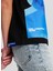 Yuvarlak Yaka Baskılı Siyah Kadın T-Shirt 246J1707 3