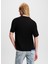 Yuvarlak Yaka Baskılı Siyah Kadın T-Shirt 246J1707 4