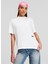 Yuvarlak Yaka Düz Beyaz Kadın T-Shirt 245J1705 2