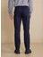 Normal Bel Normal Paça Regular Fit Lacivert Erkek Pantolon Uzun Dilli Parça Boya Chino Pantolo 4