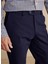 Normal Bel Normal Paça Regular Fit Lacivert Erkek Pantolon Uzun Dilli Parça Boya Chino Pantolo 5