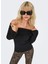 Normal Düz Siyah Kazak Kadin Onljayden Ls Off Shoulder Knt 2