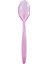 Plastik Şeffaf Pembe Sup Kaşık - Tatlı Dondurma Kaşığı - 12.5 cm . - 50 Adetlik 10 Paket 2
