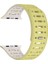Apple Watch 10 46MM Çift Renk Moda Delikli Silikon Kordon Strap Kayış KRD-124 3