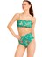 Zincir Detaylı Yüksek Bel Straplez Bikini Takımı Yeşil 1