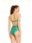 Zincir Detaylı Yüksek Bel Straplez Bikini Takımı Yeşil 2