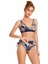 Yeni Sezon Toparlayıcı Geniş Üçgen Bikini Takımı Desenli 1