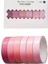 Vintage Washi Tape Bant Yapışkanlı Maskeleme Kağıdı Renkli Bant 6 Lı - Pembe Tonları 1