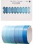 Vintage Washi Tape Bant Yapışkanlı Maskeleme Kağıdı Renkli Bant 6 Lı - Mavi Tonları 1