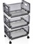 4 Katlı Portatif Tekerlekli Organizer Beyaz Modern Sepet Ayakkabılık Kitaplık 5