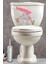 Echo Home Pembe Şemsiyeli Sevimli Minik Fil Klozet Sticker Banyo Sticker 1