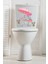 Echo Home Pembe Şemsiyeli Sevimli Minik Fil Klozet Sticker Banyo Sticker 5