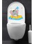 Sevimli Kaptan Fil Klozet Sticker Banyo Sticker 5