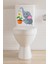 Çiçek Sulayan Sevimli Fil ve Kelebek Klozet Sticker Banyo Sticker 5