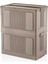 Fold&go Tekli Portatif Organizer Kapaklı Kasa Çok Amaçlı Katlanır Istiflenebilir Kahverengi EH-345 3