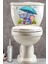 Echo Home Yağmur Altında Şemsiyeyle Oturan Sevimli Fil Temalı Klozet Sticker Banyo Sticker 1