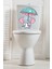 Yağmur Altındaki Sevimli Fil Temalı Klozet Sticker Banyo Sticker 5