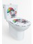 Yağmur Şemsiye ve Sevimli Fil Klozet Sticker Banyo Sticker 2