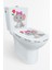 Sevimli Fil ve Gül Klozet Sticker Banyo Sticker 3