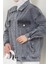 Kadın Oversize Fleto Cepli Denim Kot Ceket -PMK357 5