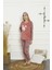 Kadın Ekose Desenli Polar Pijama Takımı 02133 4