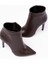 Kahverengi Yüksek Ince Topuklu Fermuarlı Kadın Bot Bayan BOTVRT-480 5